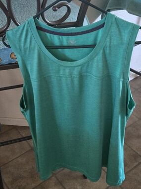 Athletic Works Teal Scoop Neck Tank Top